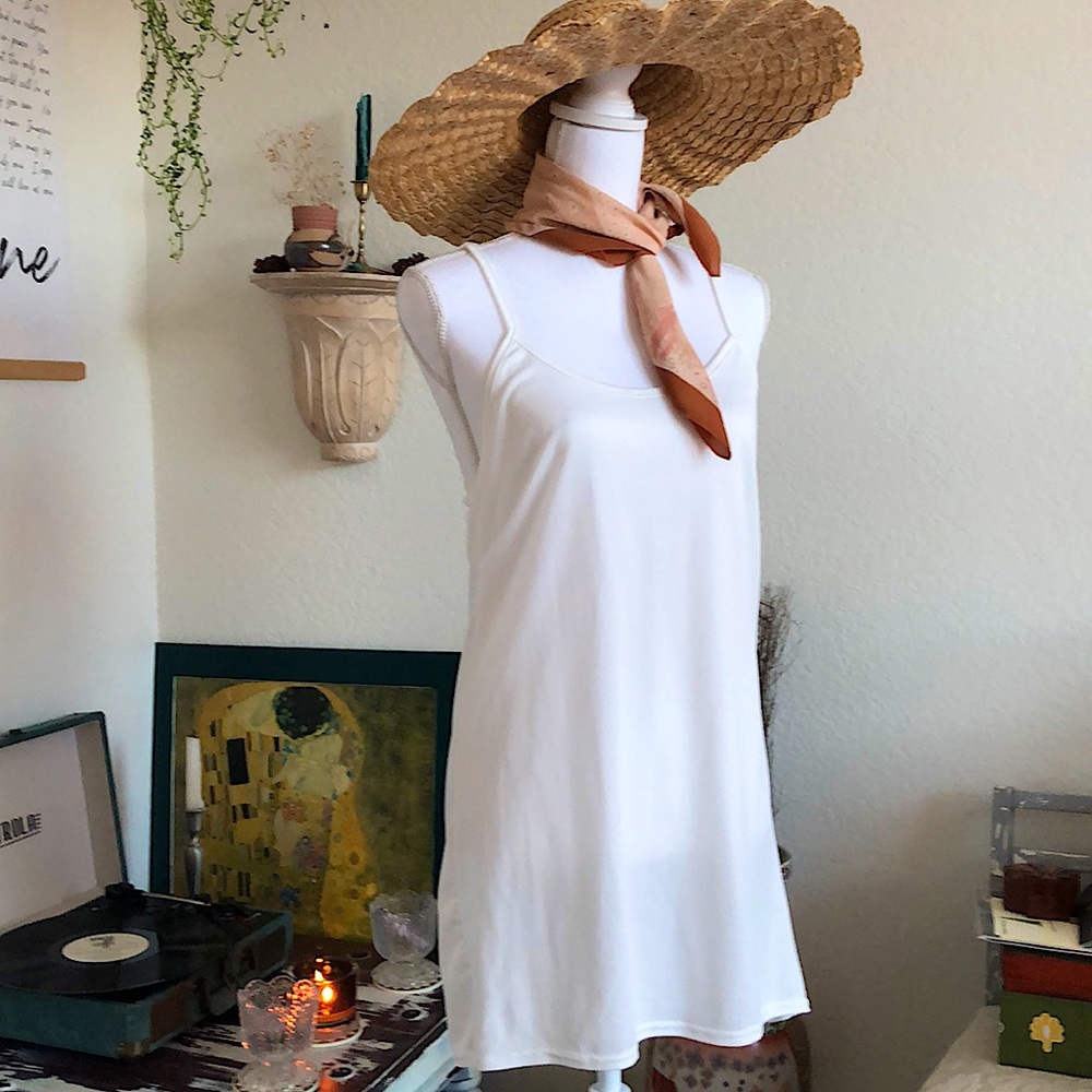 Plain white slip dress 🕊